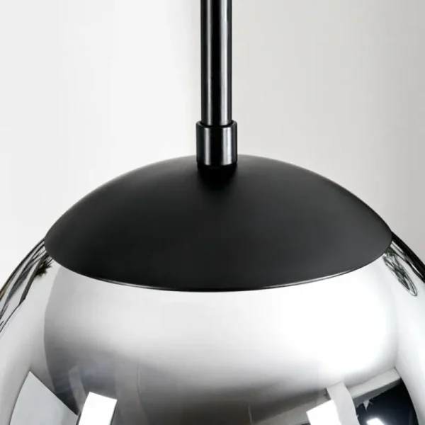 hofstein Gastor Suspension, Boule lumineuse Chrome, Fumé, 3 lumières* Lampes Modernes