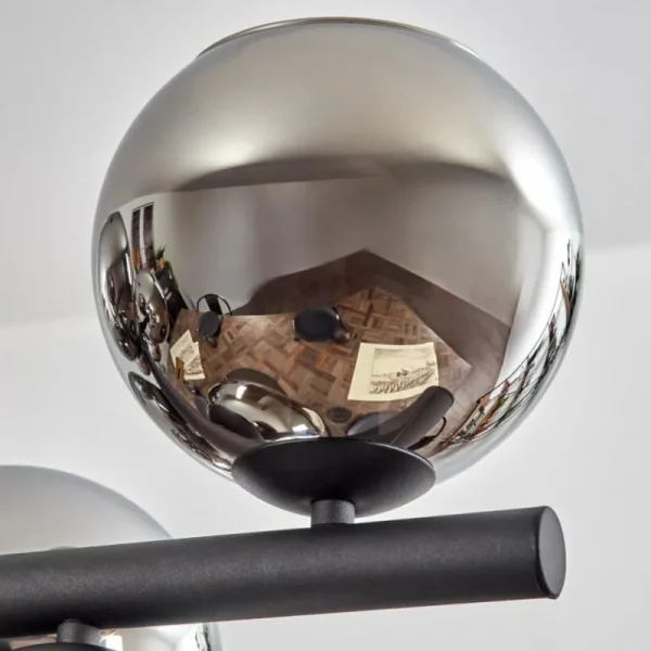 hofstein Gastor Suspension, Boule lumineuse, Suspension Chrome, Fumé, 10 lumières* Lampes Modernes