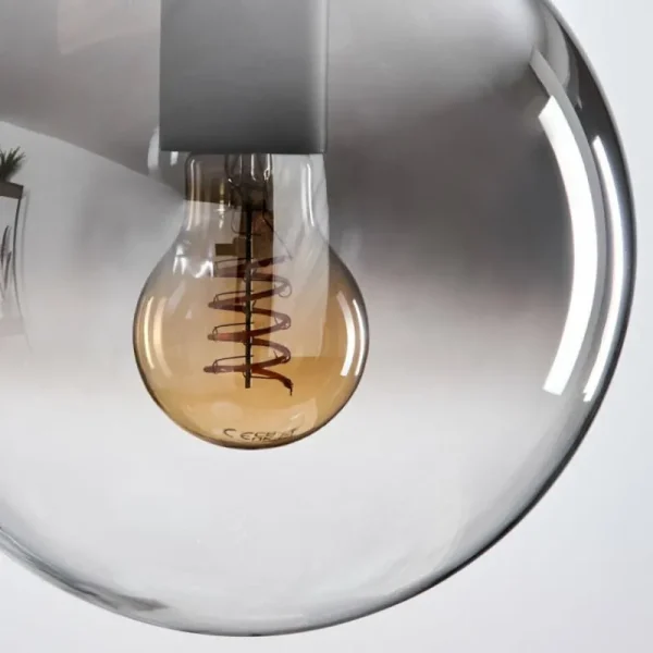 hofstein Gastor Suspension, Boule lumineuse Clair, Fumé, 1 lumière* Lampes Modernes