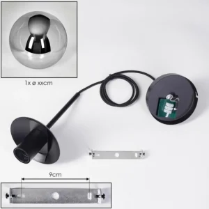hofstein Gastor Suspension, Boule lumineuse 30 cm Fumé, 1 lumière* Lampes Modernes