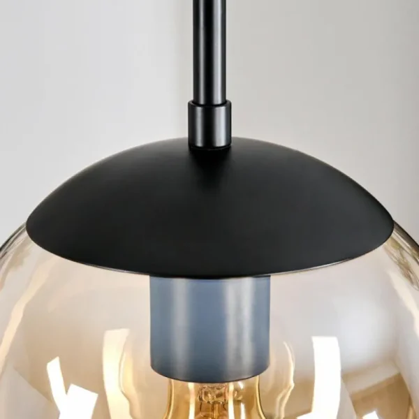 hofstein Gastor Suspension, Boule lumineuse 30 cm Ambre, 3 lumières* Lampes En Verre