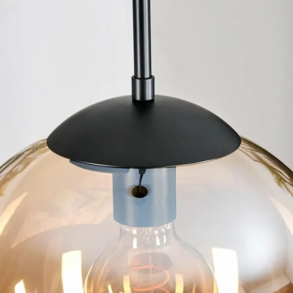 hofstein Gastor Suspension, Boule lumineuse Ambre, 1 lumière* Lampes En Verre