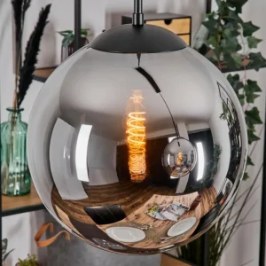 hofstein Gastor Suspension, Boule lumineuse, Suspension Noir, 2 lumières* Lampes Modernes