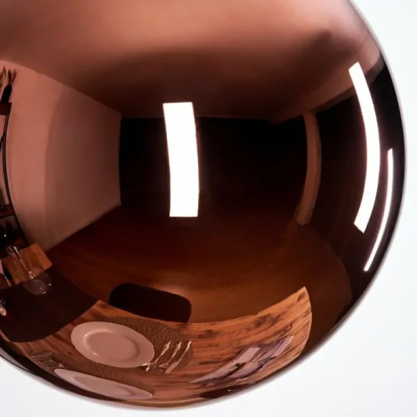 hofstein Gastor Suspension, Boule lumineuse, Suspension Cuivré, 1 lumière* Lampes En Verre