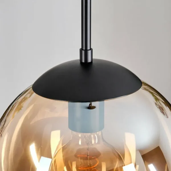 hofstein Gastor Suspension, Boule lumineuse 25 cm Ambre, 1 lumière* Lampes En Verre