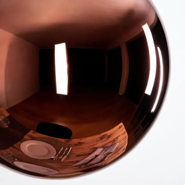 hofstein Gastor Suspension, Boule lumineuse, Suspension Cuivré, 1 lumière* Lampes En Verre