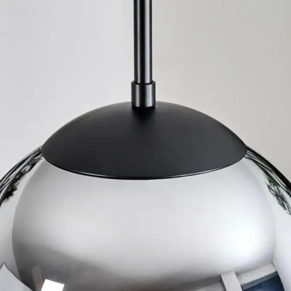 hofstein Gastor Suspension, Boule lumineuse 30 cm Chrome, Fumé, 3 lumières* Lampes Modernes
