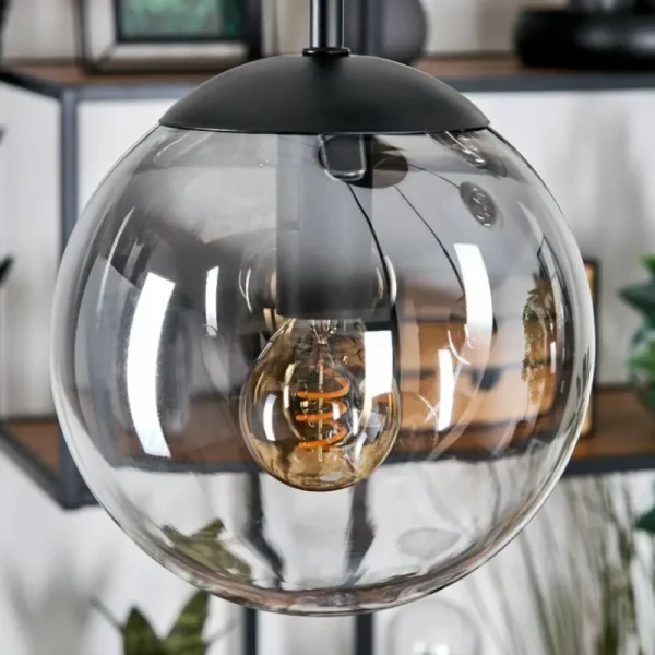 hofstein Gastor Suspension, Boule lumineuse, Suspension Clair, Fumé, 5 lumières* Lampes Modernes