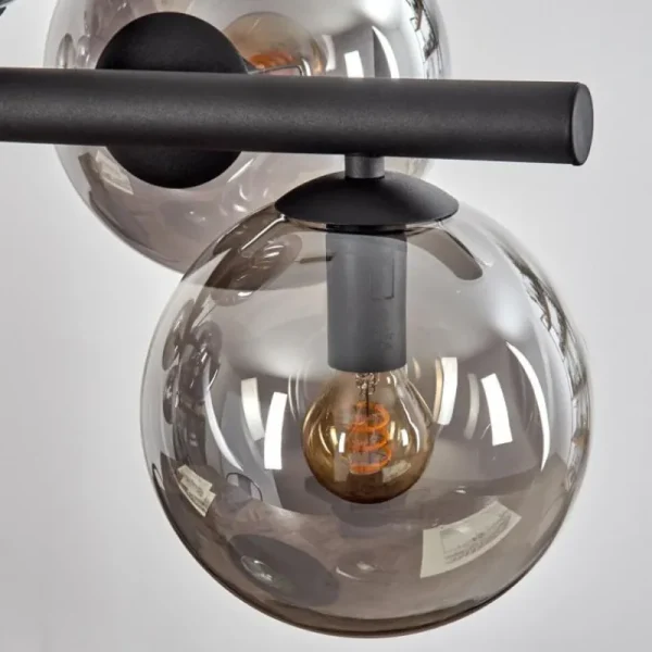 hofstein Gastor Suspension, Boule lumineuse, Suspension Fumé, 8 lumières* Lampes Modernes