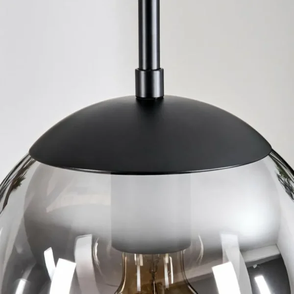 hofstein Gastor Suspension, Boule lumineuse Clair, Fumé, 1 lumière* Lampes Modernes