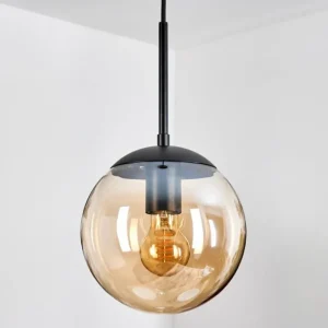 hofstein Gastor Suspension, Boule lumineuse Ambre, 1 lumière* Lampes En Verre