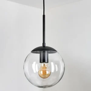 hofstein Gastor Suspension, Boule lumineuse Clair, 1 lumière* Lampes En Verre