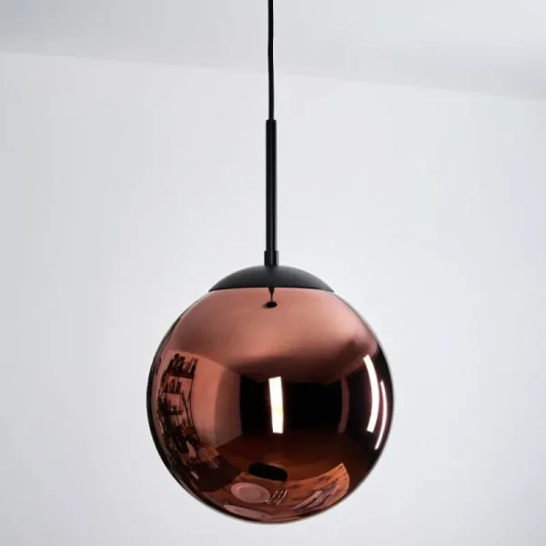 hofstein Gastor Suspension, Boule lumineuse, Suspension Cuivré, 1 lumière* Lampes En Verre