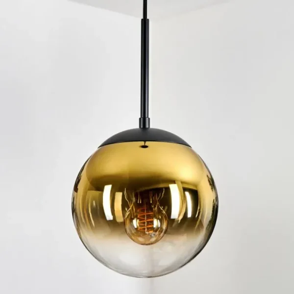 hofstein Gastor Suspension, Boule lumineuse 20 cm Or, Clair, 1 lumière* Lampes En Verre