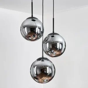 hofstein Gastor Suspension, Boule lumineuse 30 cm Fumé, 3 lumières* Lampes Modernes