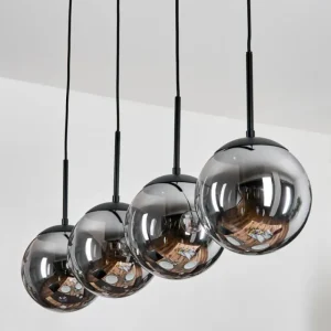 hofstein Gastor Suspension, Boule lumineuse, Suspension Fumé, 4 lumières* Lampes Modernes