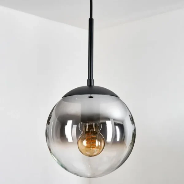 hofstein Gastor Suspension, Boule lumineuse Clair, Fumé, 1 lumière* Lampes Modernes