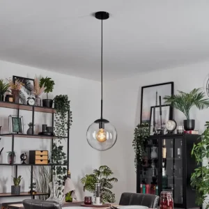 hofstein Gastor Suspension, Boule lumineuse 25 cm Clair, 1 lumière* Lampes En Verre