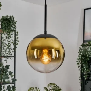 hofstein Gastor Suspension, Boule lumineuse 20 cm Or, Clair, 1 lumière* Lampes En Verre