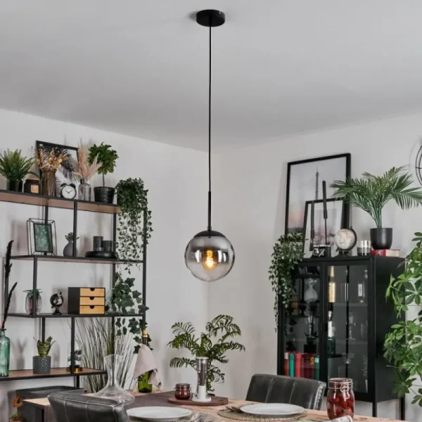 hofstein Gastor Suspension, Boule lumineuse Clair, Fumé, 1 lumière* Lampes Modernes