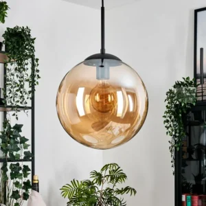 hofstein Gastor Suspension, Boule lumineuse Ambre, 1 lumière* Lampes En Verre