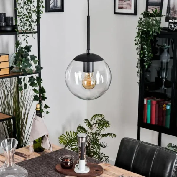 hofstein Gastor Suspension, Boule lumineuse Clair, 1 lumière* Lampes En Verre