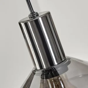 hofstein Gillbergatorp Suspension, Boule lumineuse, Suspension Chrome, Fumé, 5 lumières* Lampes Modernes