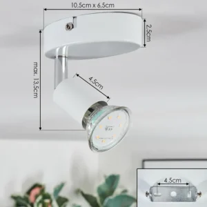 hofstein Gjedso Plafonnier, Spot de plafond LED Blanc, 1 lumière* Lampes Modernes