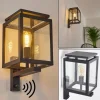 hofstein Greensboro Applique murale d'extérieur Noir, 1 lumière, Détecteur de mouvement* Lampes Modernes