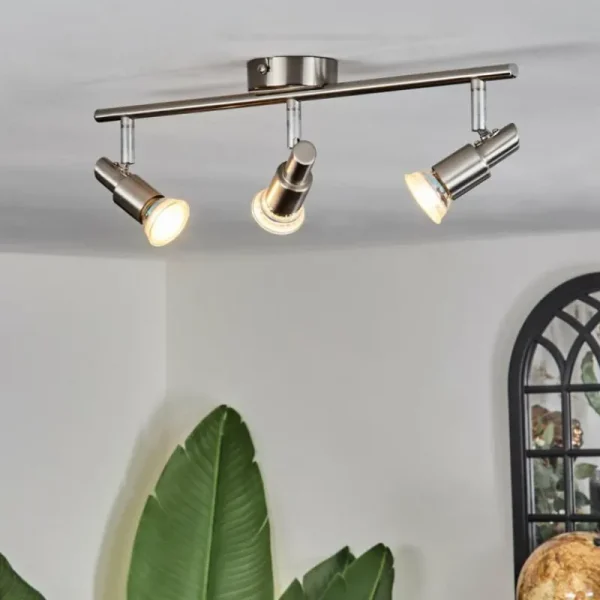 hofstein Gropptorp Plafonnier, Spot de plafond Nickel mat, 3 lumières* Lampes Modernes