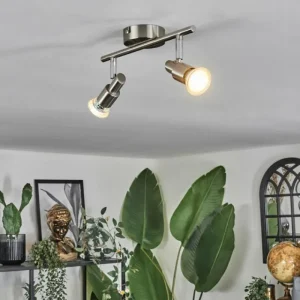 hofstein Gropptorp Plafonnier, Spot de plafond Nickel mat, 2 lumières* Lampes Modernes