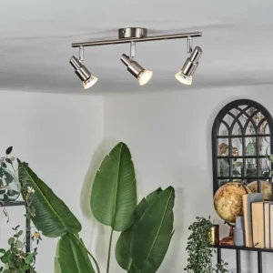 hofstein Gropptorp Plafonnier, Spot de plafond Nickel mat, 3 lumières* Lampes Modernes