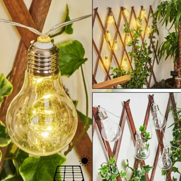 hofstein guirlande lumineuse solaire Markhus LED Transparent, 10 lumières* Lampes Modernes
