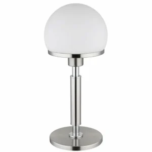 Luminaires Globo Lighting Haku Lampe à poser Chrome, Nickel mat, 1 lumière* Lampes En Verre