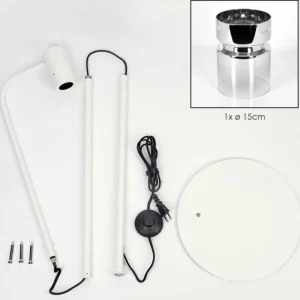 hofstein Hasvik Lampadaire Blanc, 1 lumière* Lampes Modernes