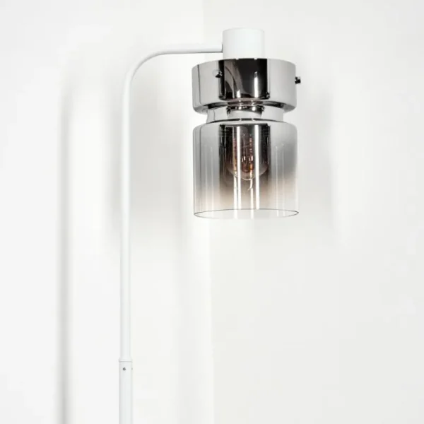 hofstein Hasvik Lampadaire Blanc, 1 lumière* Lampes Modernes