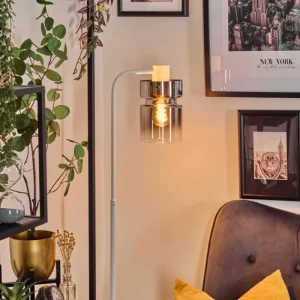 hofstein Hasvik Lampadaire Blanc, 1 lumière* Lampes Modernes