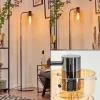 hofstein Hasvik Lampadaire Chrome, Noir, 1 lumière* Lampes En Verre