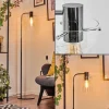 hofstein Hasvik Lampadaire Chrome, Noir, 1 lumière* Lampes En Verre