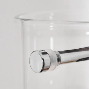 hofstein Hasvik Lampadaire Chrome, Noir, 1 lumière* Lampes En Verre