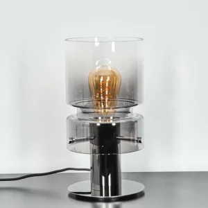 hofstein Hasvik Lampe de bureau, Lampe à poser, Liseuse Chrome, Noir, 1 lumière* Lampes Modernes