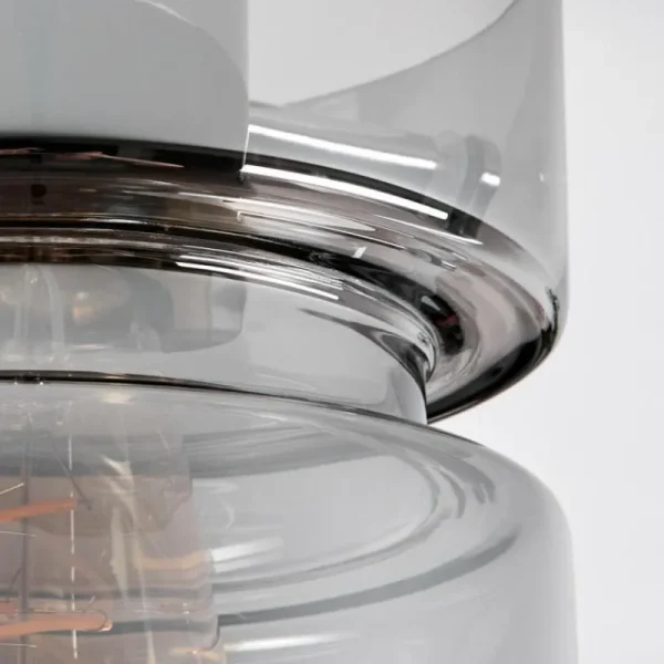 hofstein Hasvik Plafonnier, Spot de plafond Chrome, Fumée, 1 lumière* Lampes Modernes