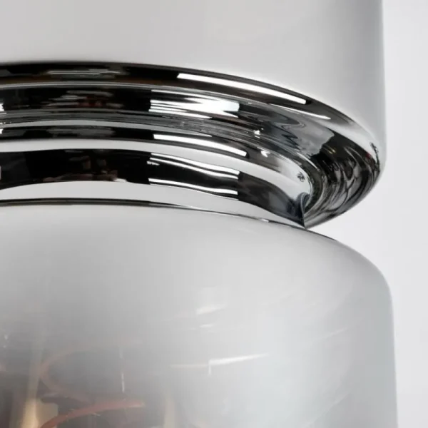 hofstein Hasvik Plafonnier, Spot de plafond Chrome, Fumée, 1 lumière* Lampes Modernes
