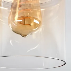 hofstein Hasvik Plafonnier, Spot de plafond Chrome, Noir, 3 lumières* Lampes En Verre