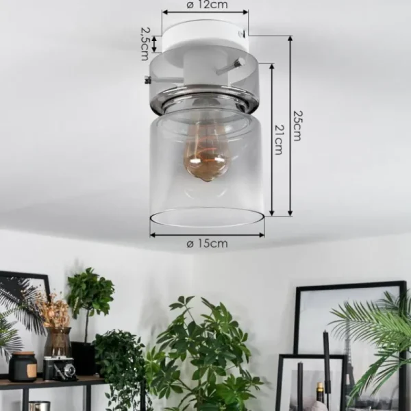 hofstein Hasvik Plafonnier, Spot de plafond Blanc, 1 lumière* Lampes Modernes