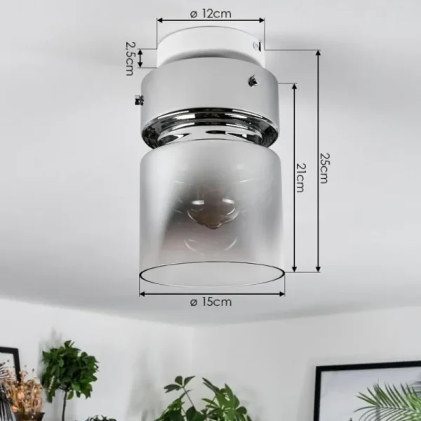hofstein Hasvik Plafonnier, Spot de plafond Blanc, 1 lumière* Lampes Modernes