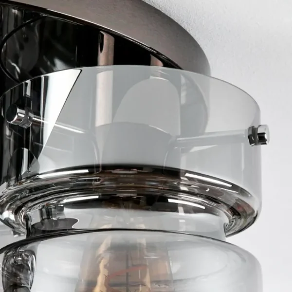 hofstein Hasvik Plafonnier, Spot de plafond Chrome, Noir, 3 lumières* Lampes Modernes