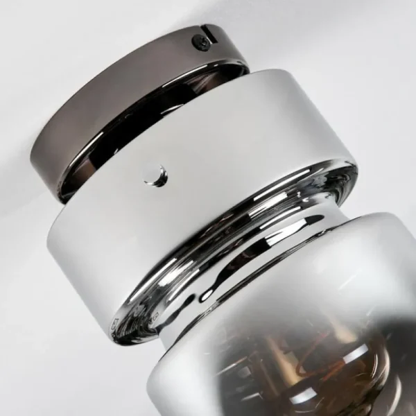 hofstein Hasvik Plafonnier, Spot de plafond Chrome, Fumée, 1 lumière* Lampes Modernes