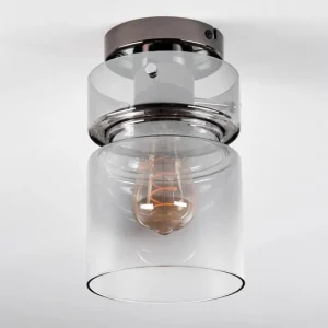 hofstein Hasvik Plafonnier, Spot de plafond Chrome, Fumée, 1 lumière* Lampes Modernes
