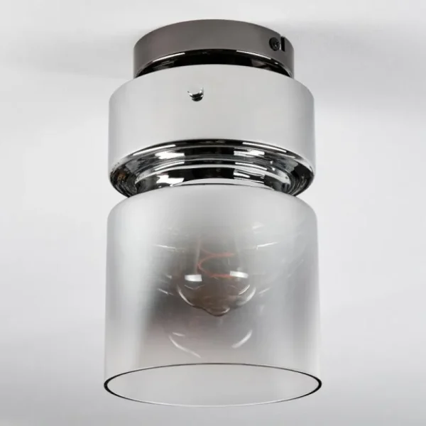 hofstein Hasvik Plafonnier, Spot de plafond Chrome, Fumée, 1 lumière* Lampes Modernes